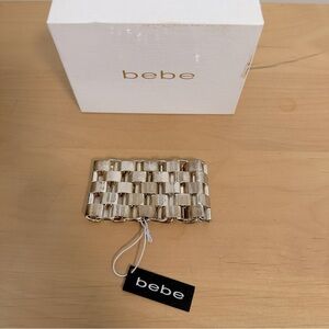 New in box Bebe jewelry! Gorgeous 2” silver link bracelet!
